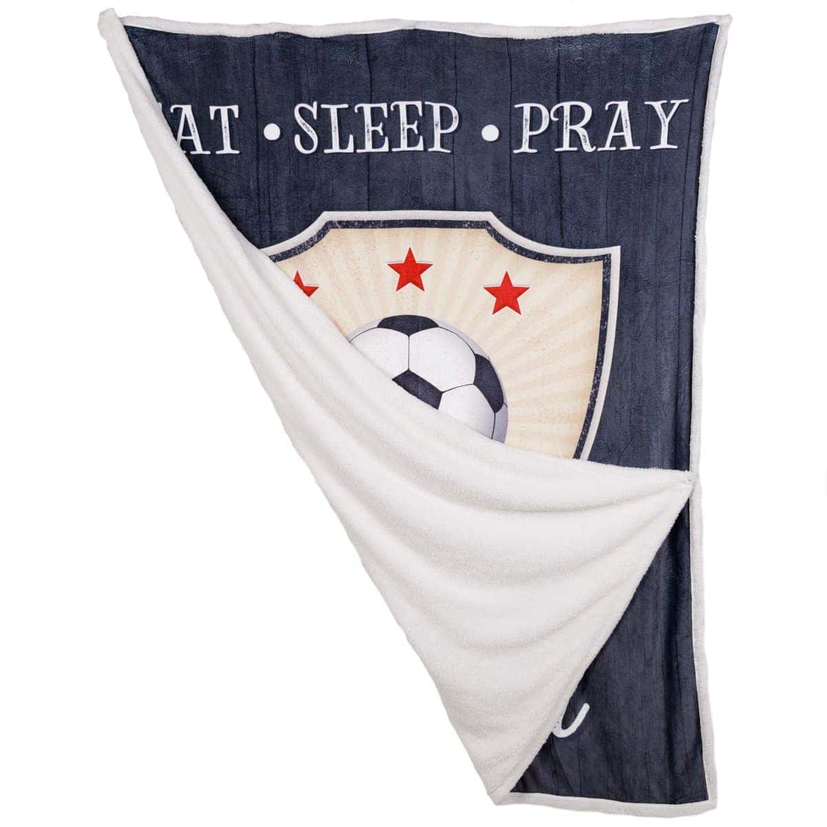 Manta de Franela y Sherpa de Doble Capa - -y Soccer) - Imagen 3