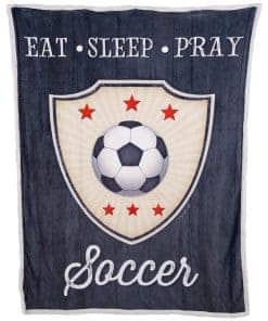 Manta de Franela y Sherpa de Doble Capa - -y Soccer)