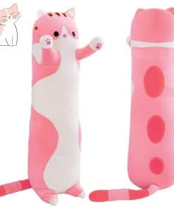 Almohada de cuerpo largo de gato lindo SNOWOLF de 130 cm