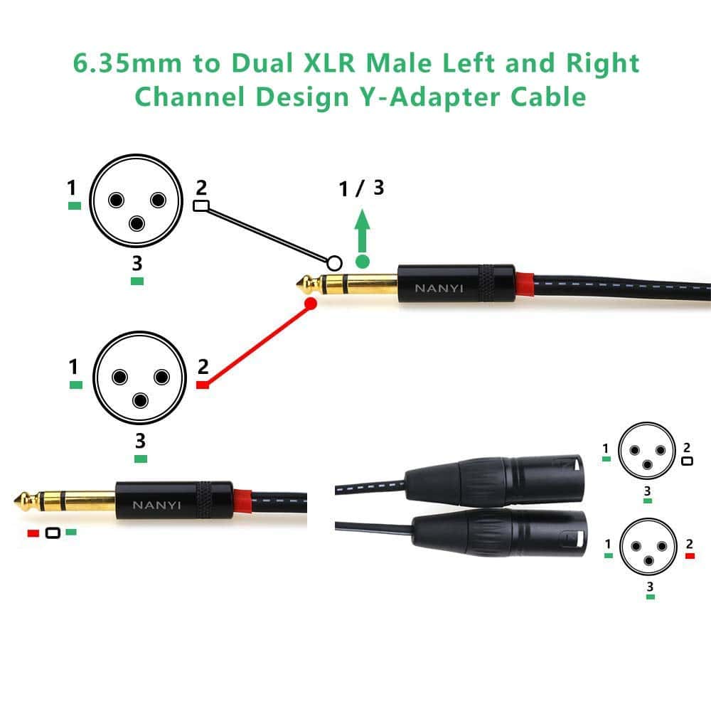 Cable Divisor de Micrófono XLR NANYI, Cables de Audio 3.5mm - Imagen 5