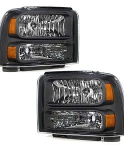 Conjunto de Faros Delanteros Compatible con -Carcasa Negra R