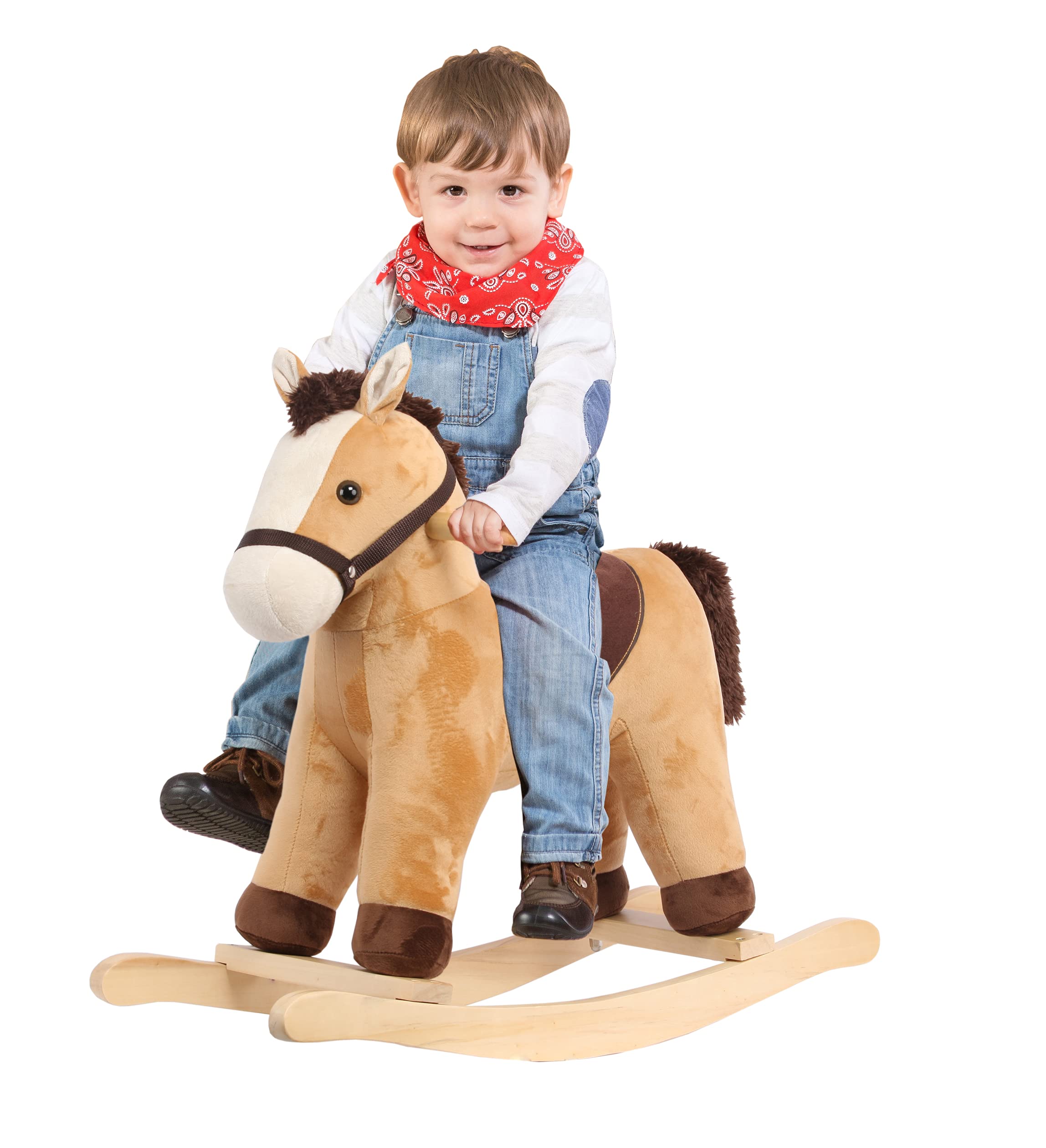 Caballito de Peluche, Caballo Mecedor Relleno Suave, Animal - Imagen 5