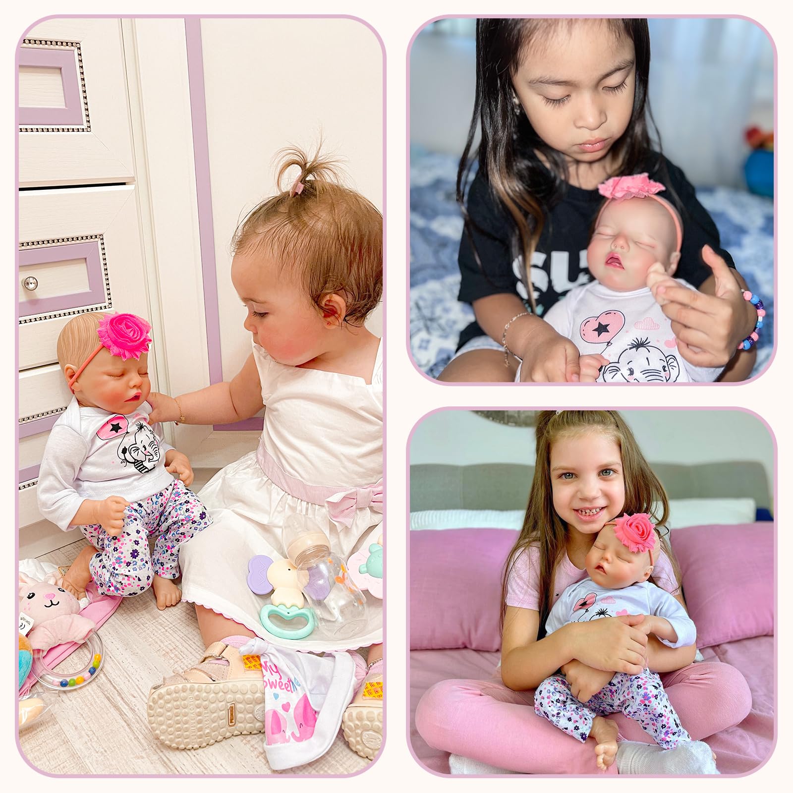 JIZHI Muñecas Reborn Realistas - Bebé de 17 pulgadas con - Imagen 10