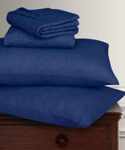 Juego de sábanas de franela Heather de -Azul Marino
