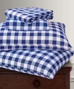 Juego de sábanas de franela estampadas -Buffalo Navy