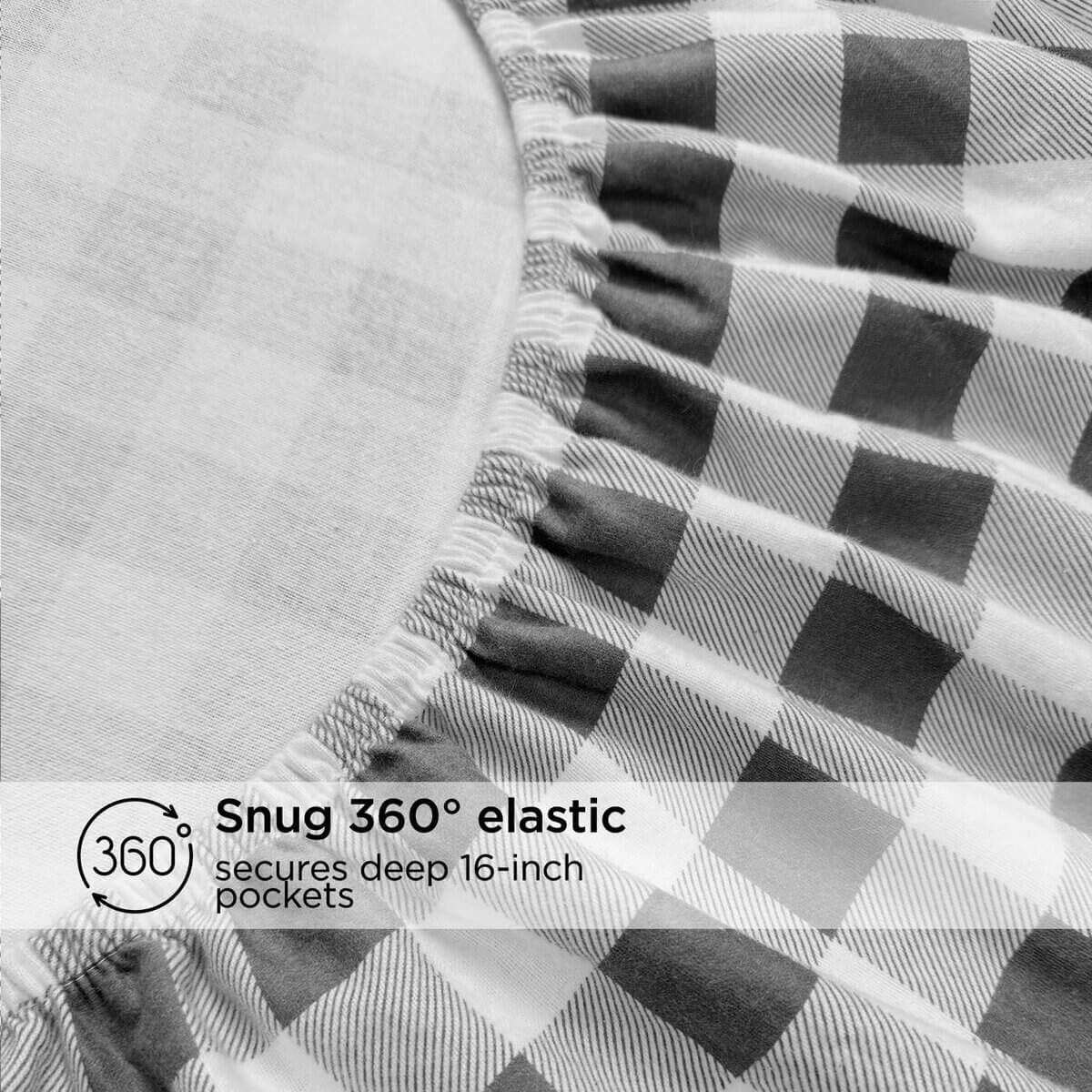 Juego de sábanas de franela estampadas -Buffalo Grey - Imagen 7