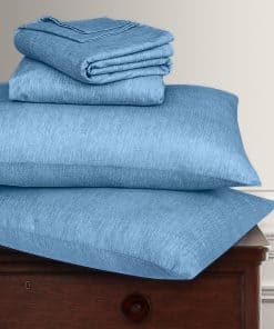 Juego de sábanas de franela Briarwood Home -Azul Oxford