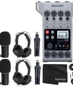 Grabadora de podcast multitrack portátil Zoom PodTrak P4 +
