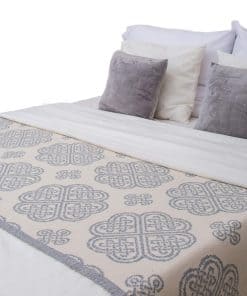 Cubrecama SAOL con Nudos Celtas (Gris, Cama Individual)