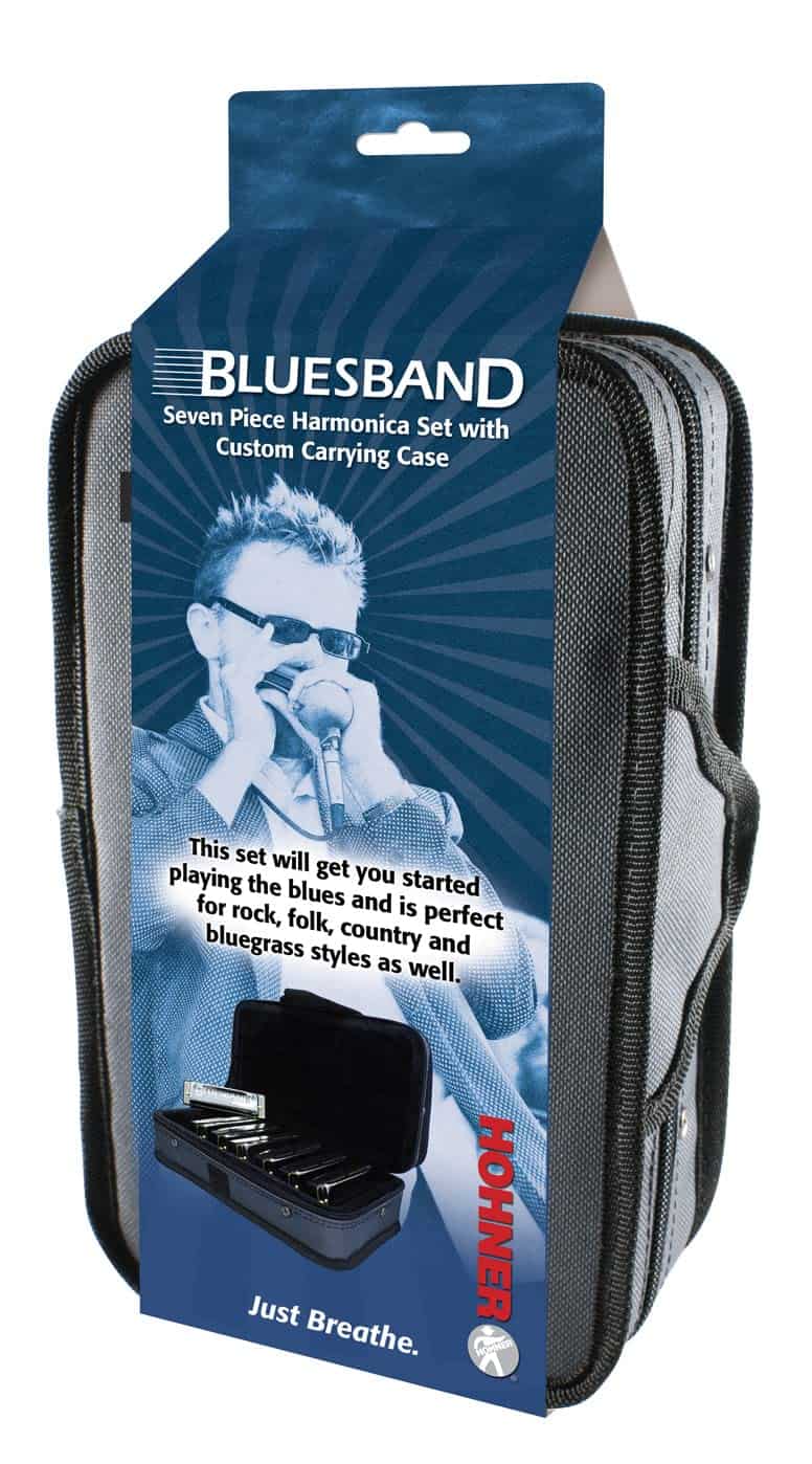 Conjunto de 7 armónicas HOHNER Bluesband, Llaves de G, A,