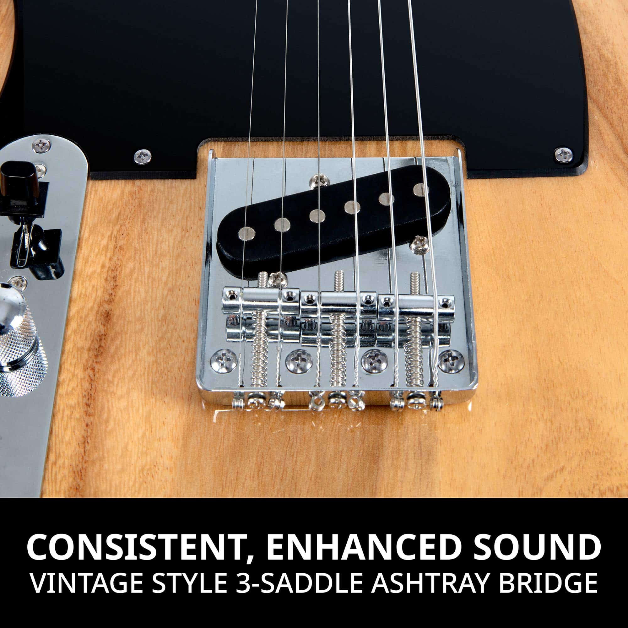 Guitarra Eléctrica LyxPro 39'' Serie TL para Zurdos, Cuerpo - Imagen 4