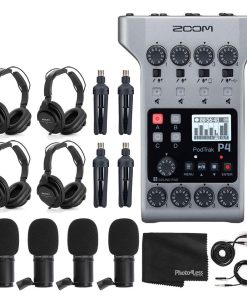 Paquete de micrófono para podcasting Zoom PodTrak P4