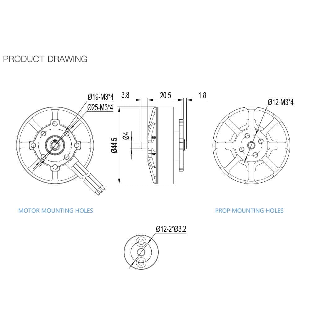 Motor brushless MAD COMPONENTS 4008 EEE 600KV 2pcs/Box para - Imagen 7