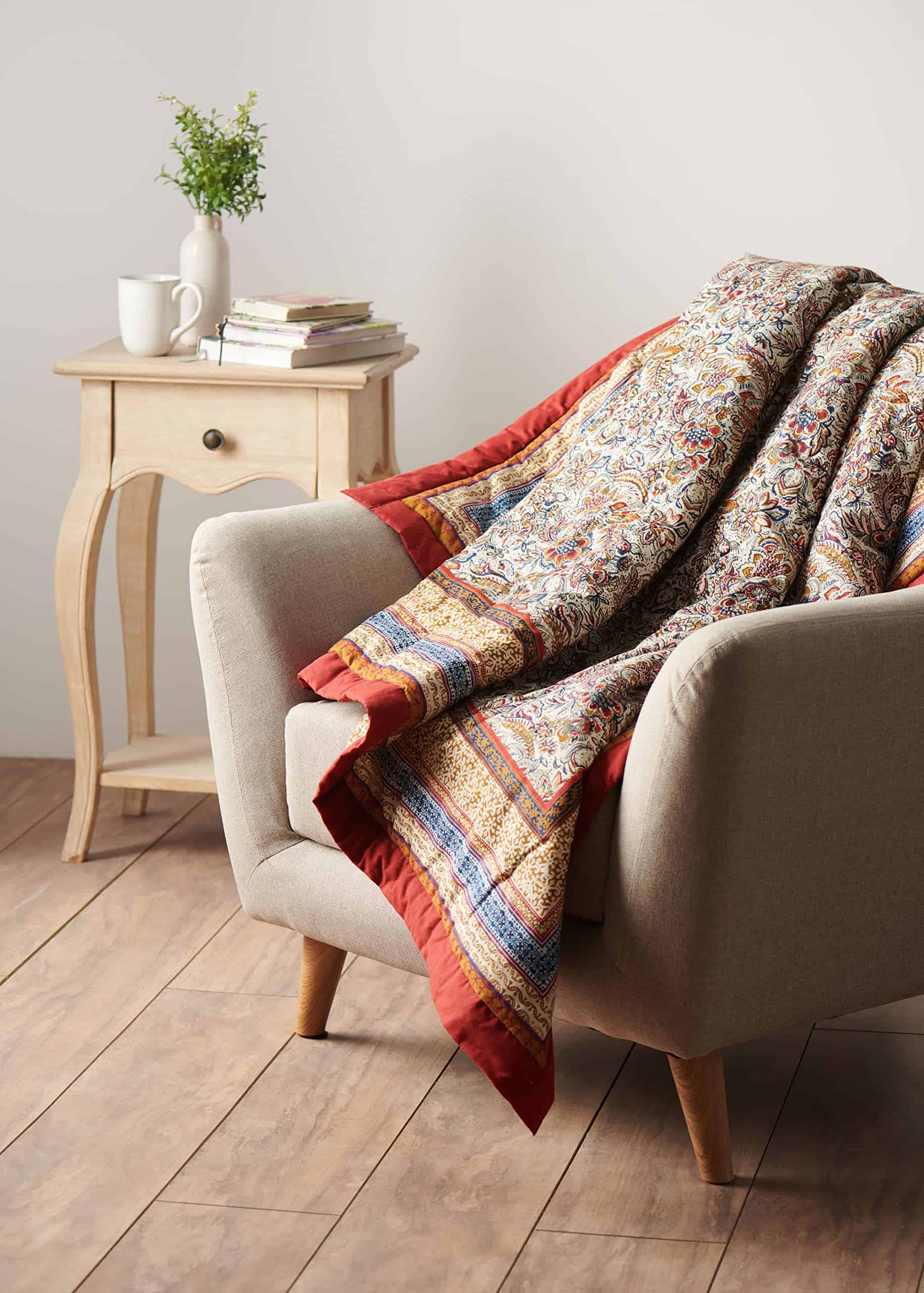 Manta de algodón Maison d' Hermine Jaipur de 50"x60" para - Imagen 5