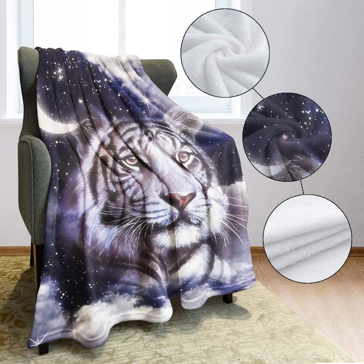 Manta HommomH 60"x80" Blue Moon Tiger Suave y Esponjosa - Imagen 5
