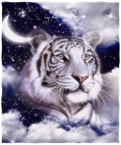 Manta de tigre Luna Azul HommomH 50"x60" Suave y Esponjosa