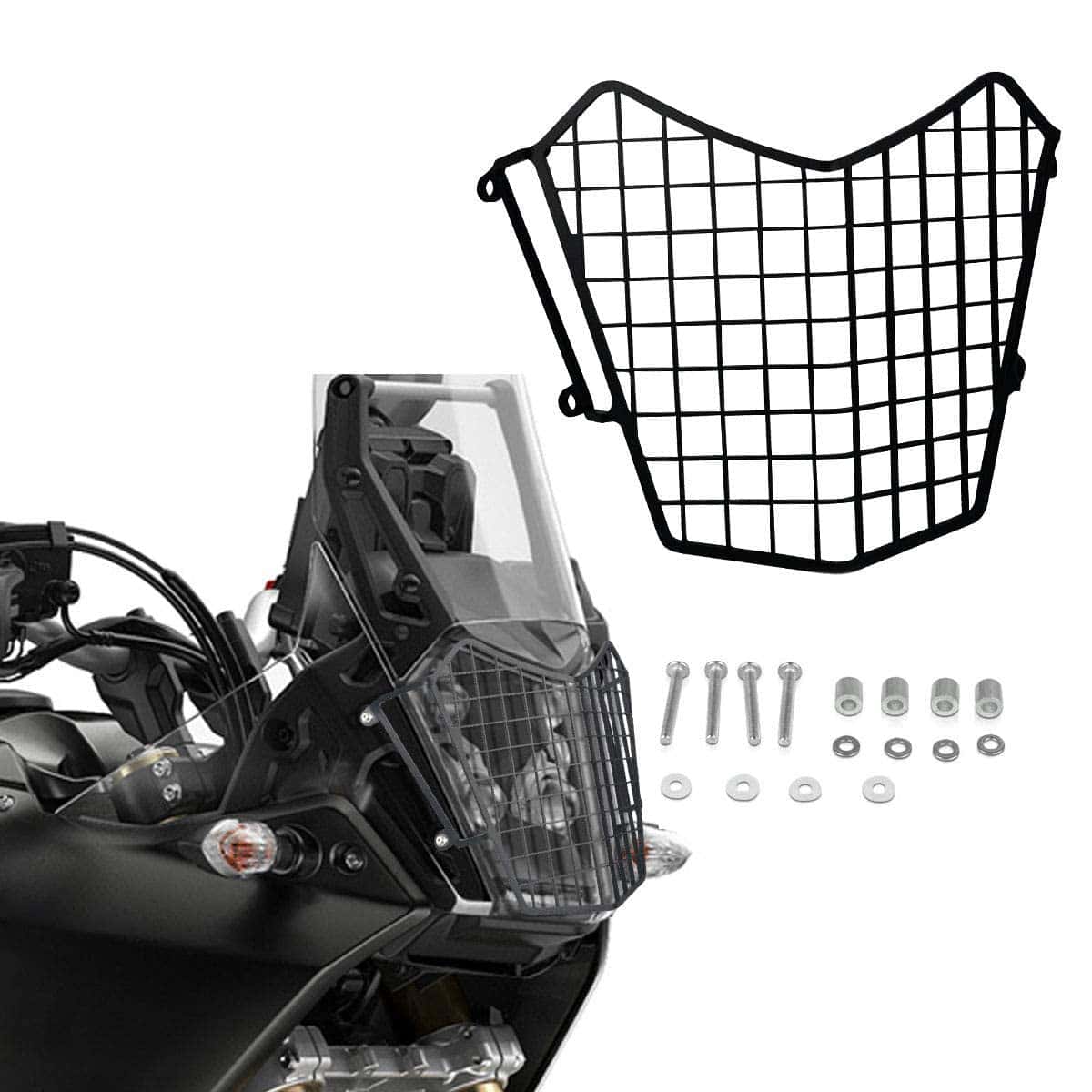 Protector de rejilla de faro para motocicleta LANQIAN para