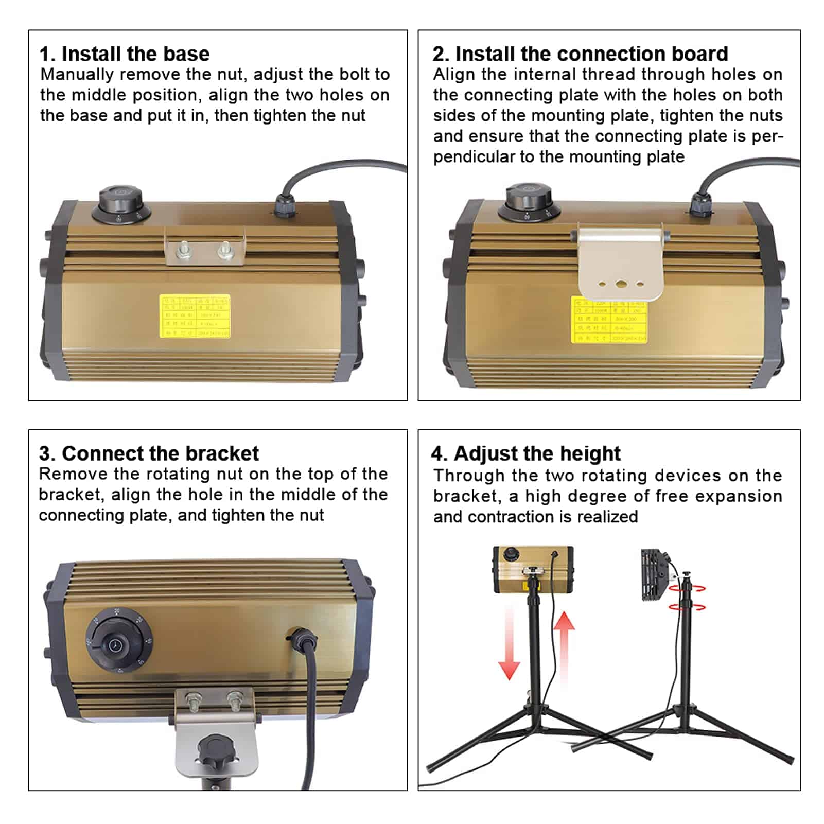Lámpara de Curado de Pintura por Infrarrojos DATOU 1000W - Imagen 5