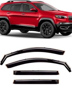 Guardabarros de lluvia extra duraderos en canal de Vidrio