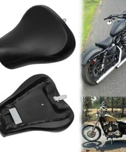 Asiento del Conductor Solo Ancho de Motocicleta en Negro