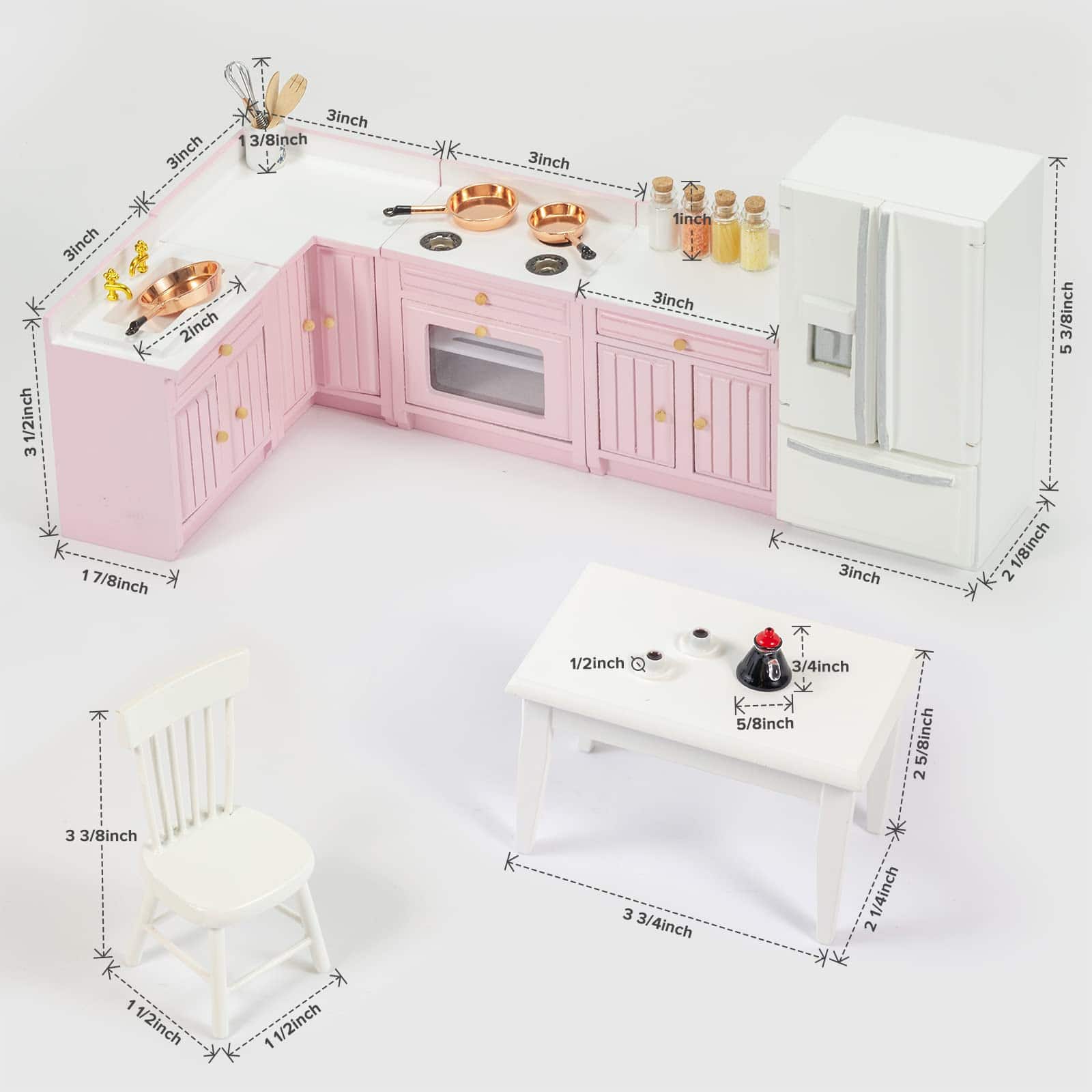 Conjunto de Muebles de Casa de Muñecas SAMCAMI - Muebles en - Imagen 3