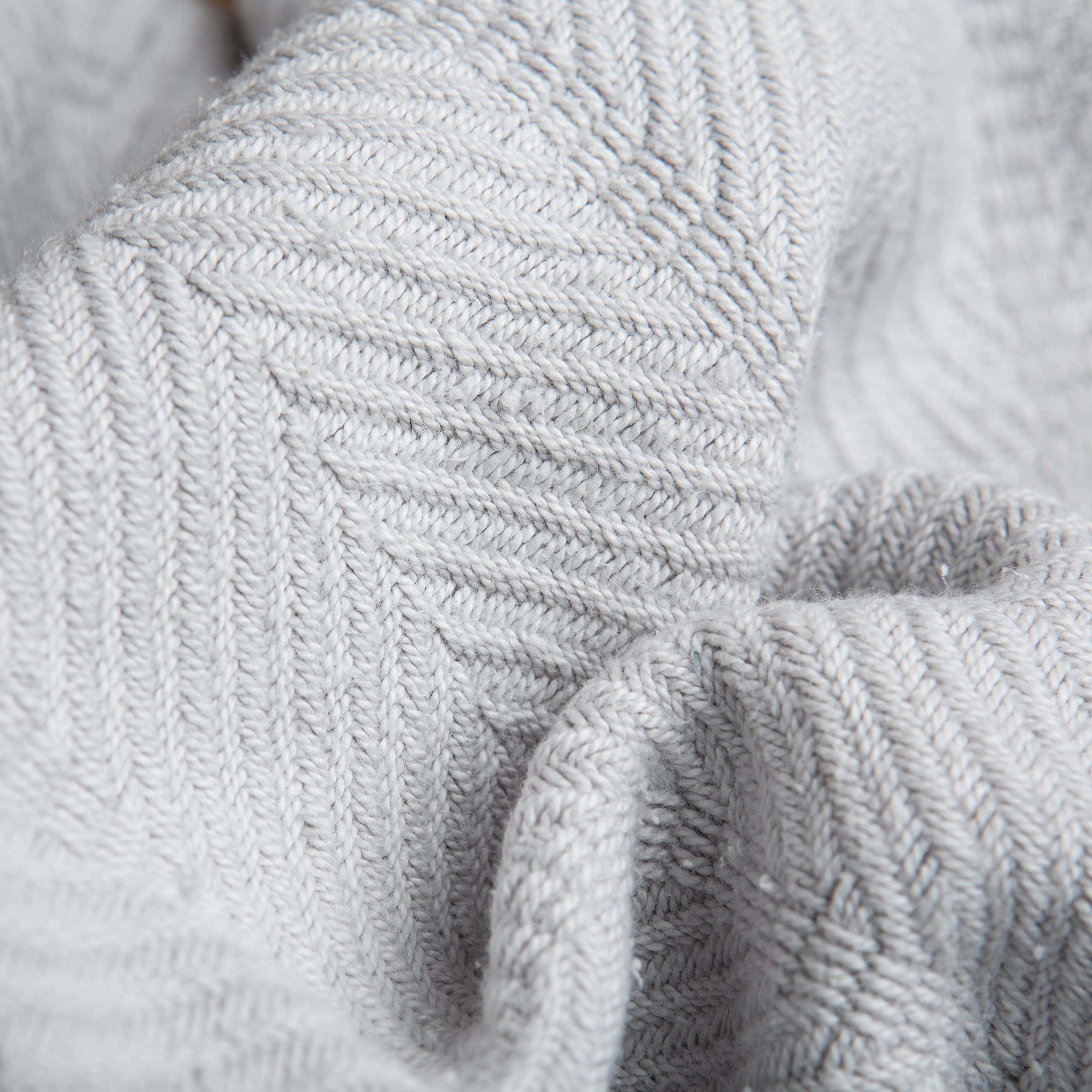 Manta de algodón para sofá, 60x50 pulgadas, tejido cálido y - Imagen 6