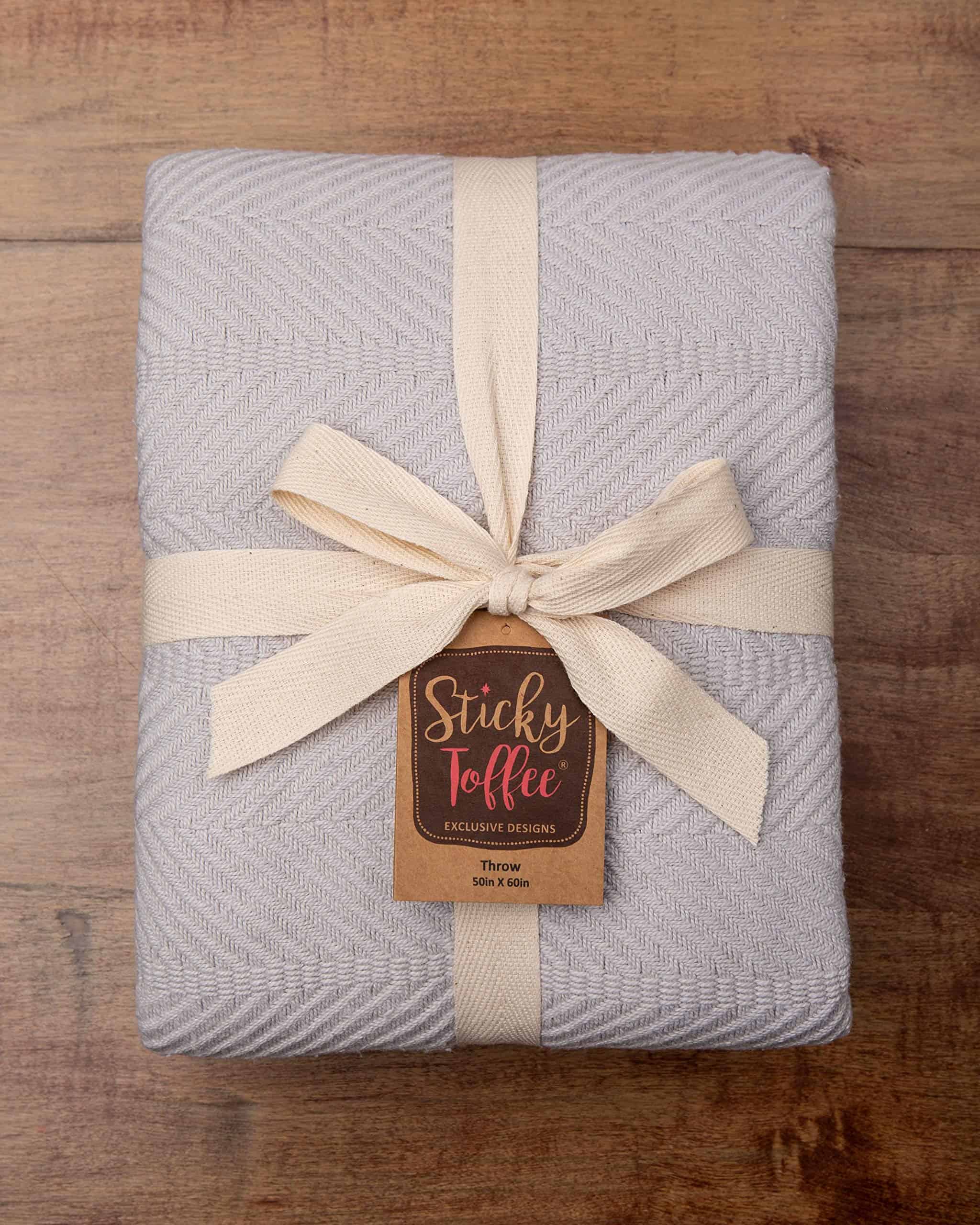 Manta de algodón para sofá, 60x50 pulgadas, tejido cálido y - Imagen 7