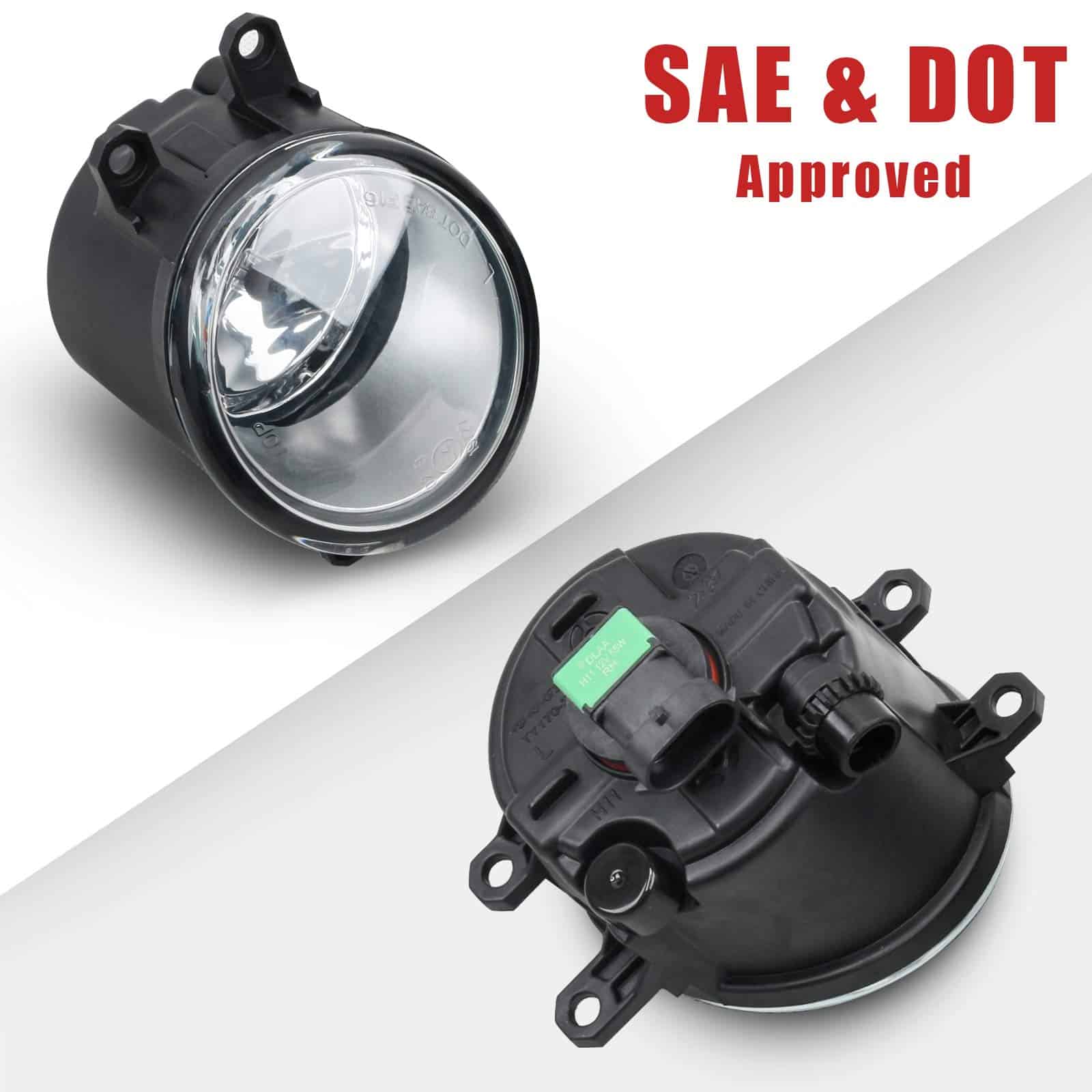 Luces antiniebla DLAA compatibles con Toyota -Negro - Imagen 4