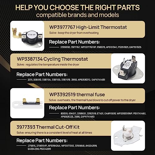 279838 Elemento Calefactor para Secadoras Whirlpool, - Imagen 5