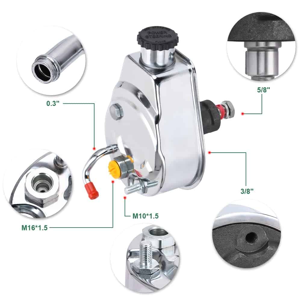 Bomba de dirección asistida PTNHZ Saginaw P Series 5/8" Eje - Imagen 4