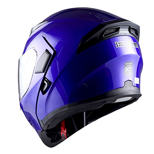 1Storm Casco Modular de Cara Completa con -Azul Brillante - Imagen 9