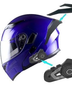 1Storm Casco Modular de Cara Completa con -Azul Brillante