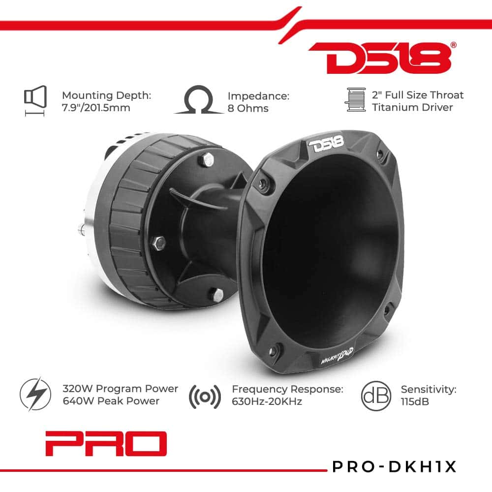 DS18 PRO-DKH1X 2" Driver de Compresión de Titanio para - Imagen 3
