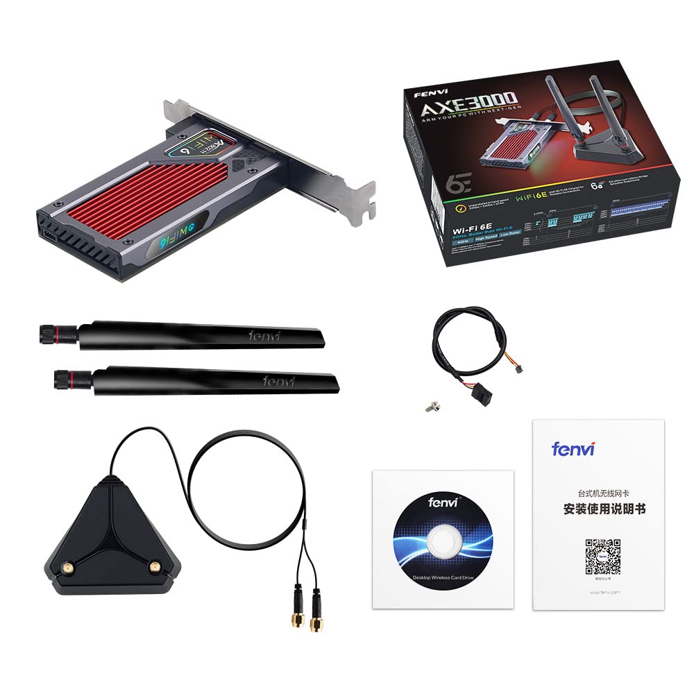 fenvi AX210 Adaptador WiFi 6E PCI-E con BT5.2 RGB Gaming - Imagen 9