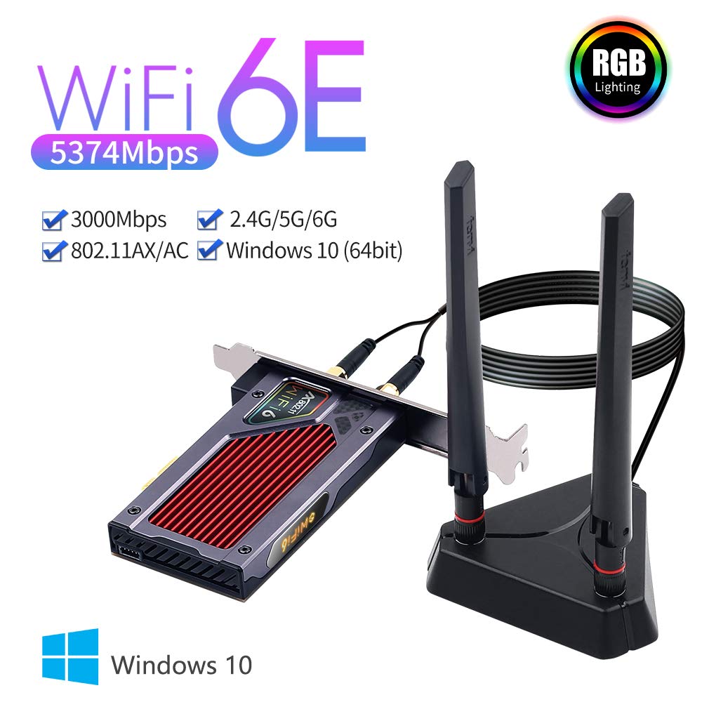fenvi AX210 Adaptador WiFi 6E PCI-E con BT5.2 RGB Gaming - Imagen 4