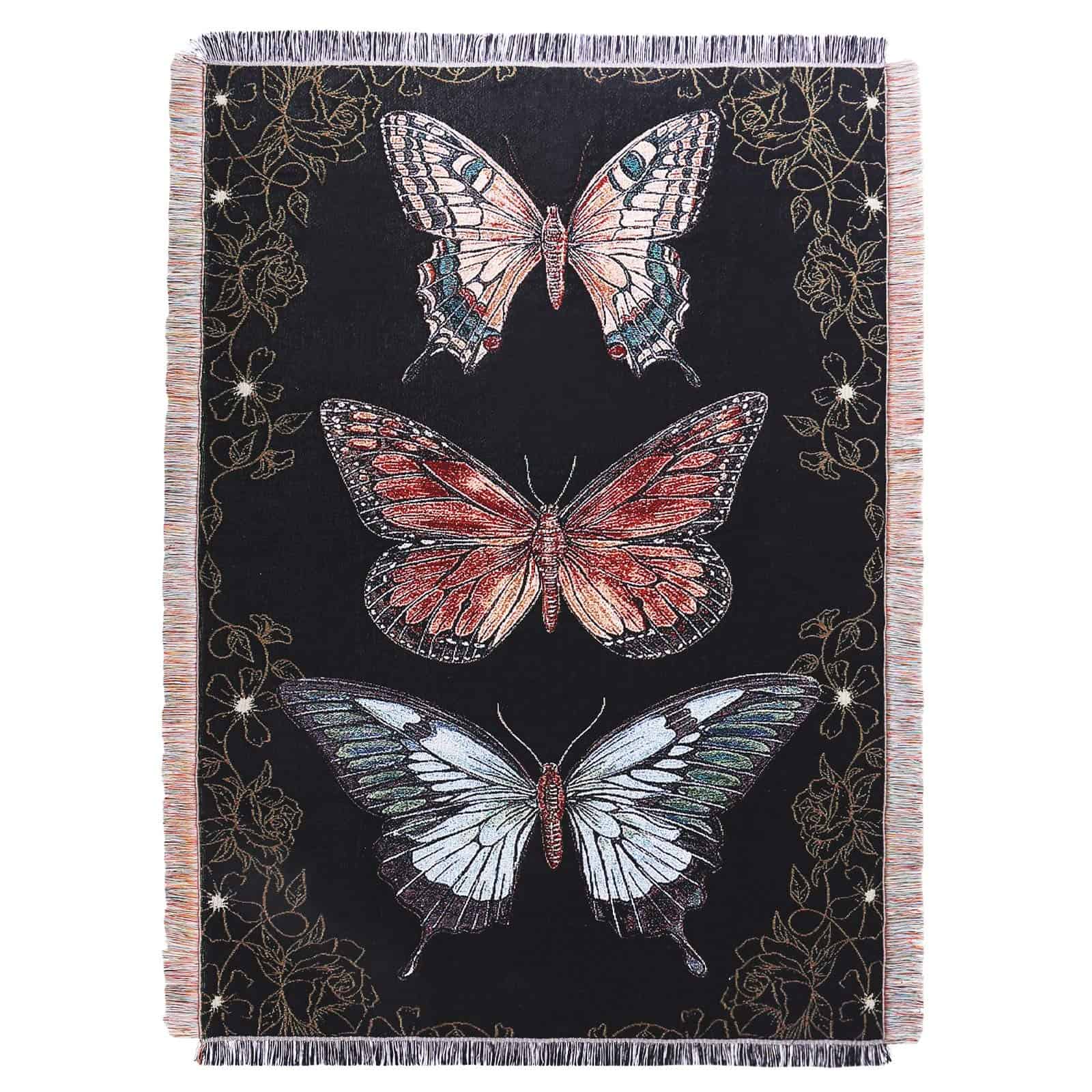 Manta de Mariposa YunTu - Grandes Mantas Tejidas de