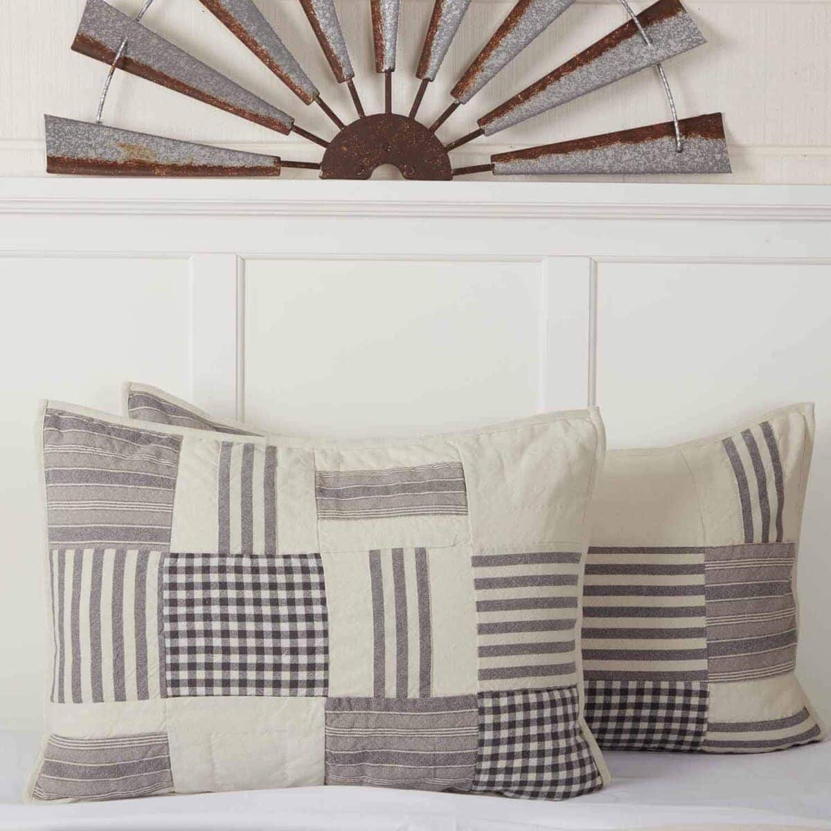 Funda de almohada King Size acolchada Piper Classics Gray