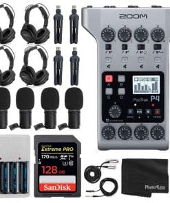 Grabadora de podcast portátil multitrack Zoom PodTrak P4 +