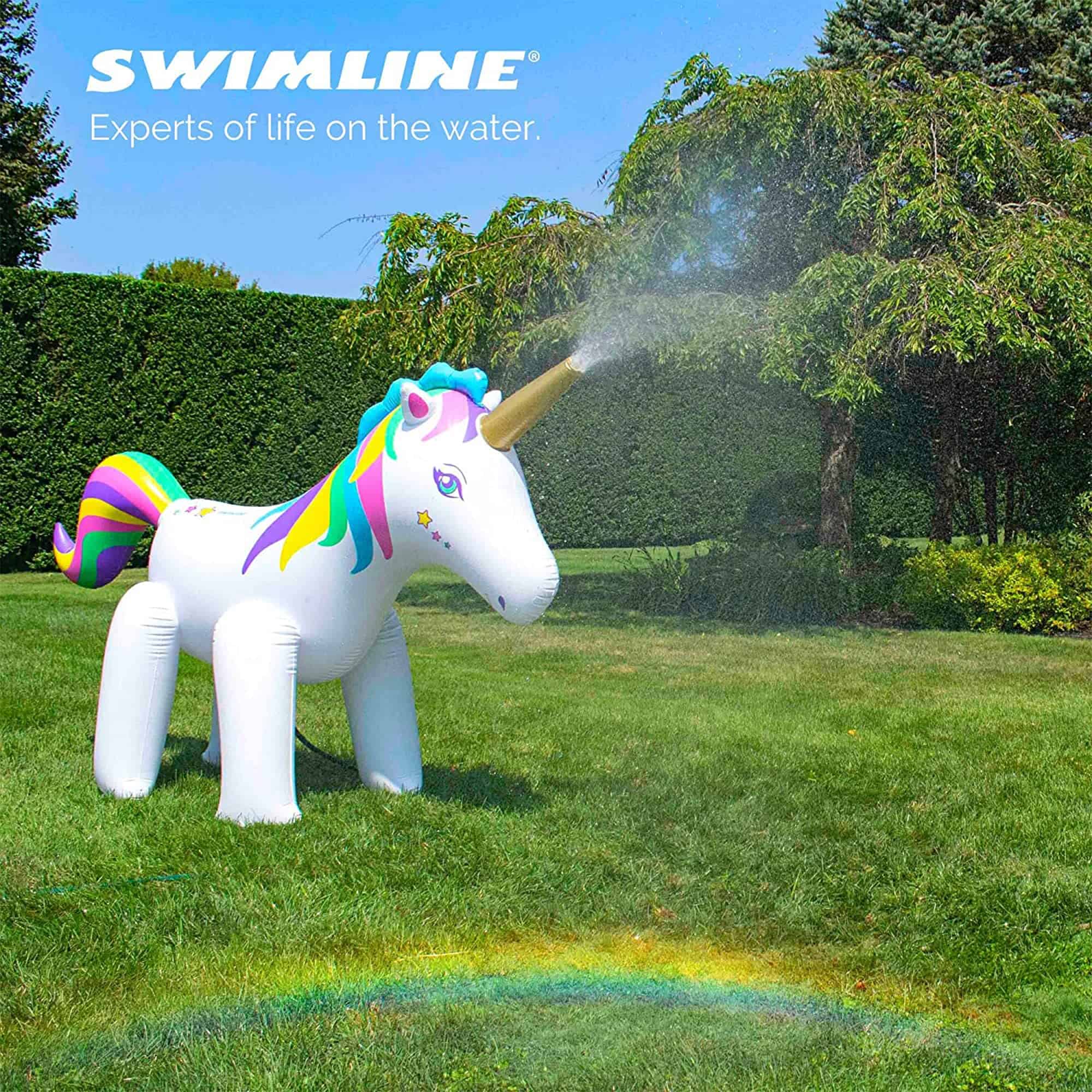 Aspersor gigante de unicornio SWIMLINE para diversión y - Imagen 4
