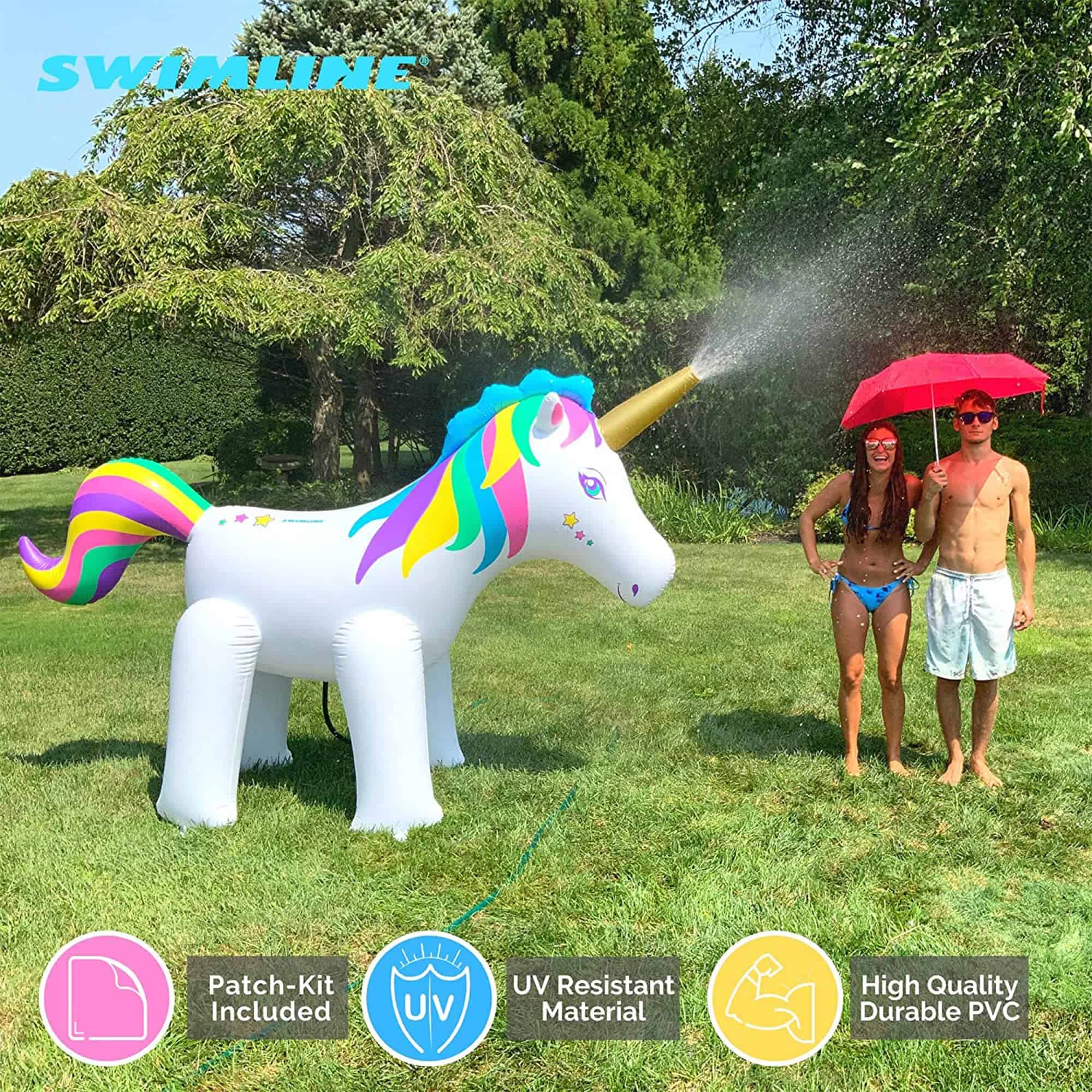 Aspersor gigante de unicornio SWIMLINE para diversión y - Imagen 5