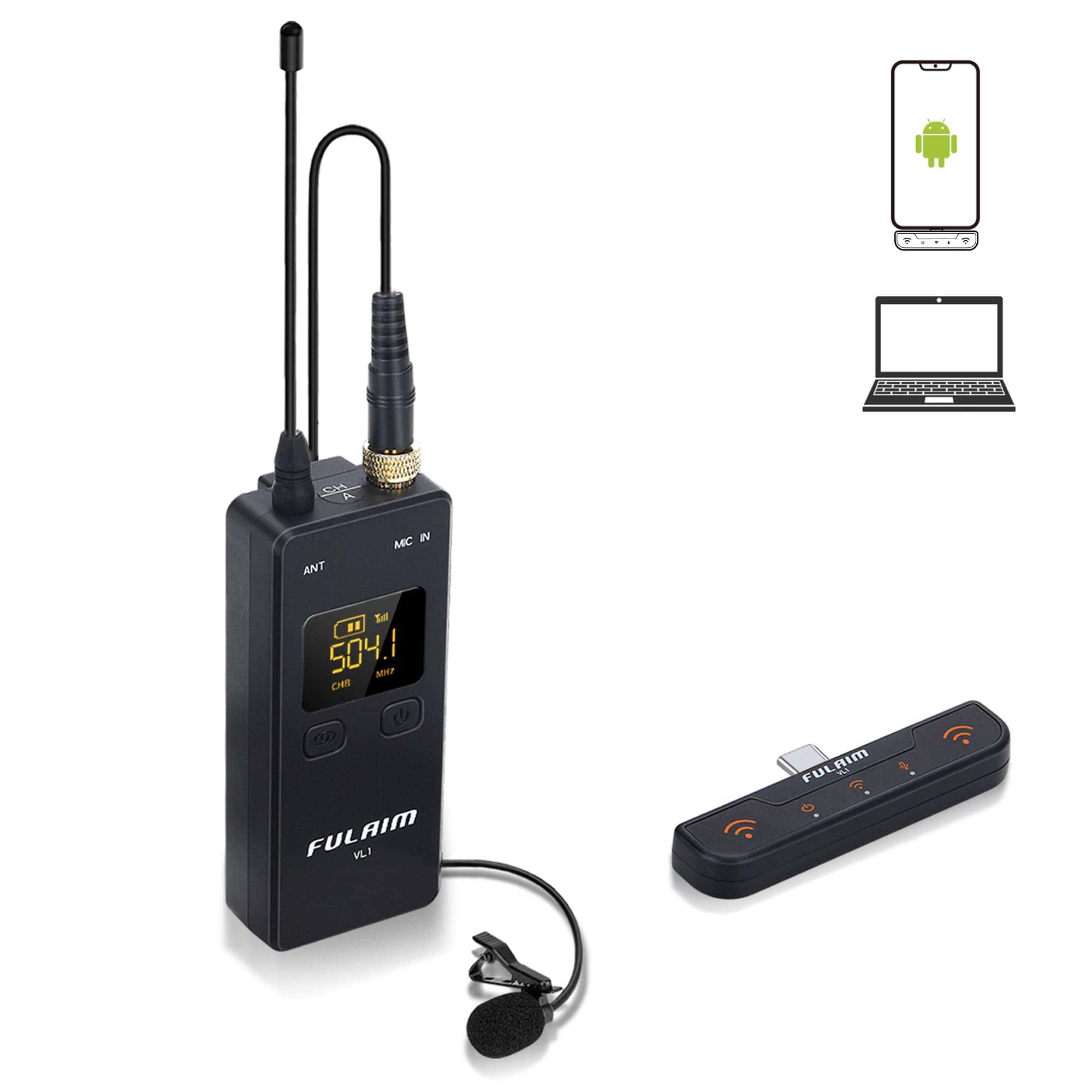 Sistema de micrófonos inalámbricos FULAIM VL1 para