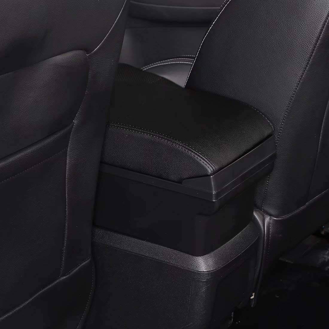 YJYWZH Doble Capa Reposabrazos para Mazda -Negro - Imagen 9