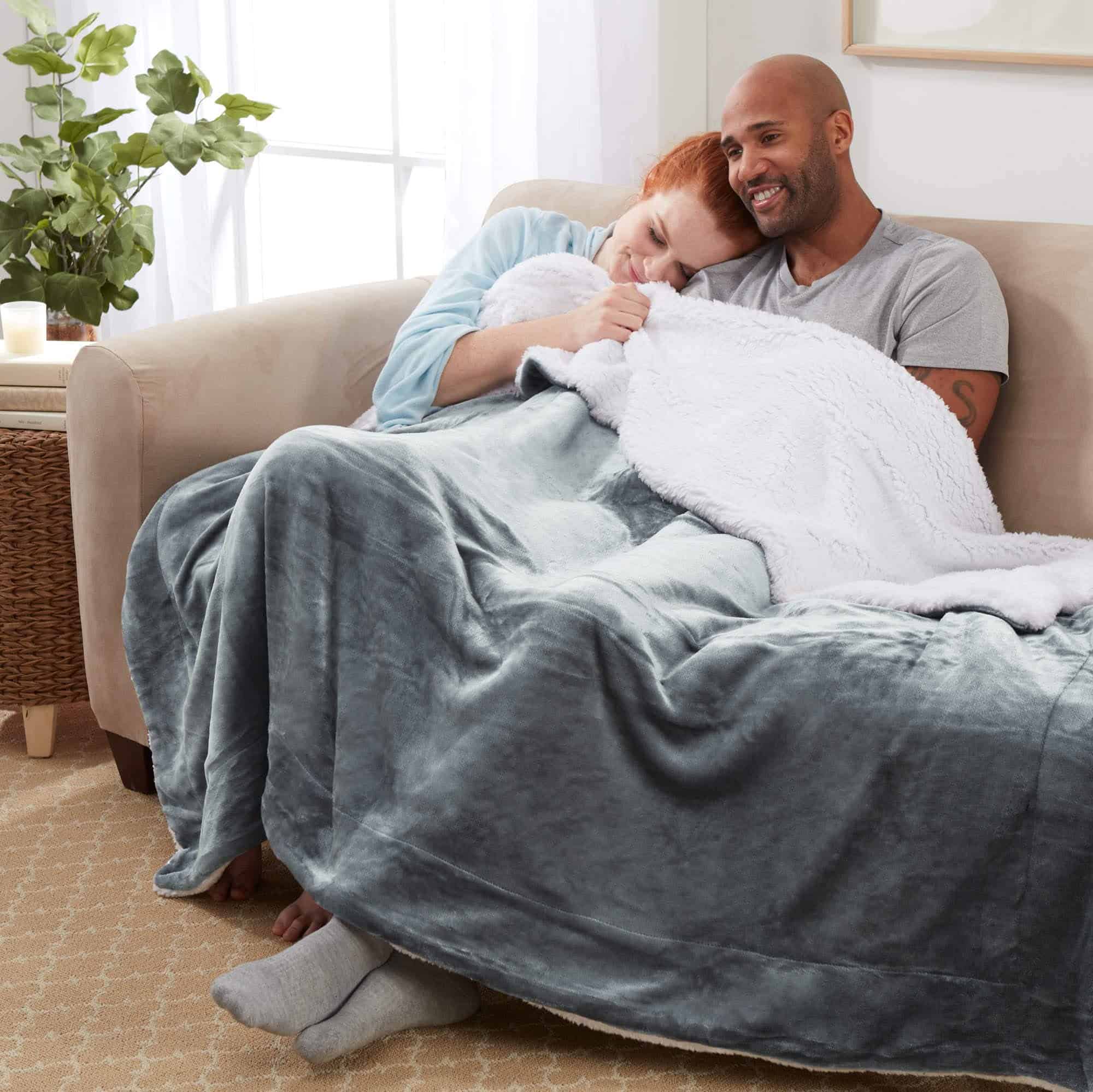 Manta de felpa reversible ultra suave Genteele Sherpa, 60 x - Imagen 3