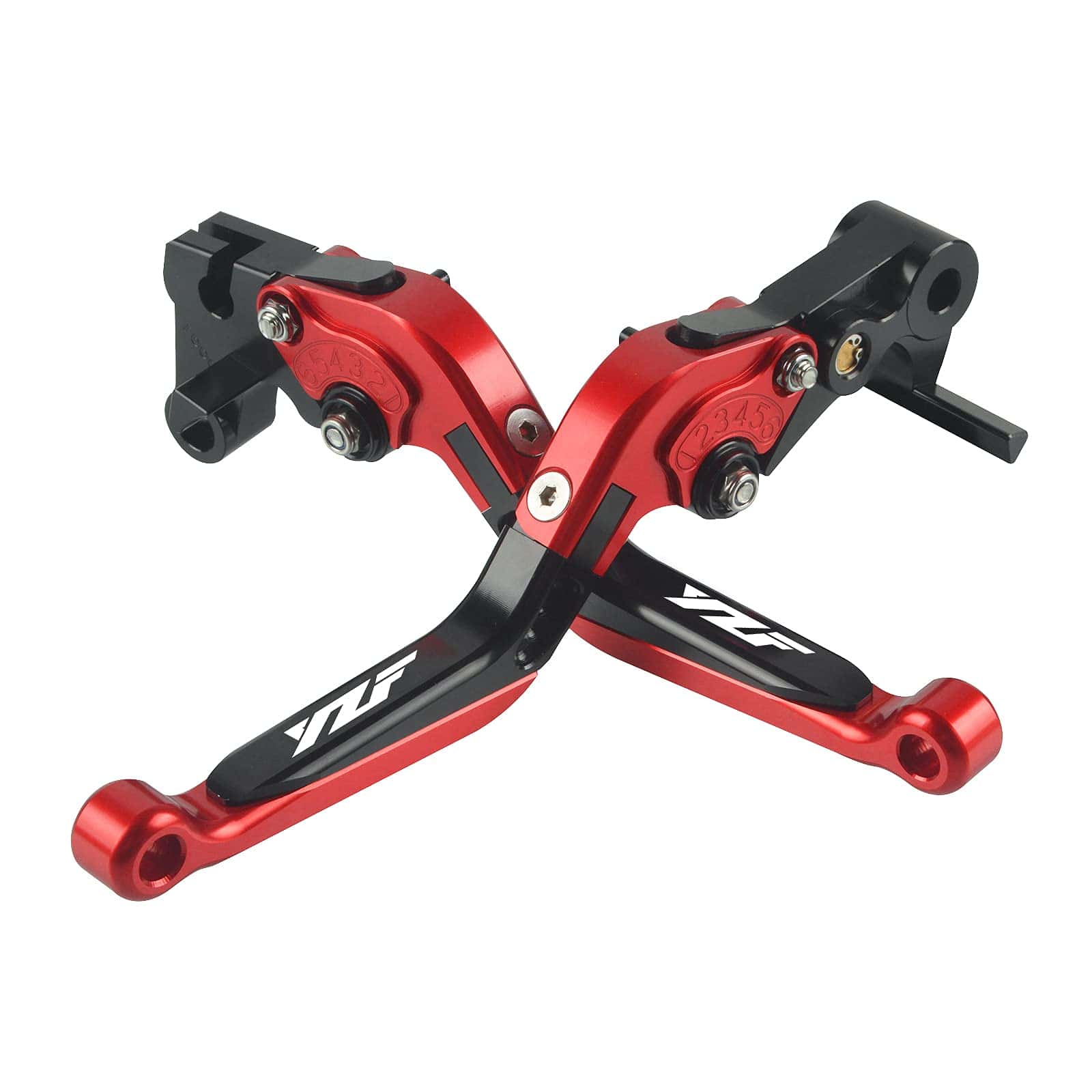 Juego de Palancas de Freno y Embrague Plegables -Rojo/Negro