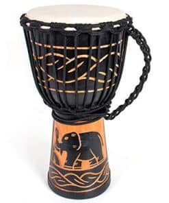 Djembe Drum, AKLOT Tambor Africano Tallado a Mano 8