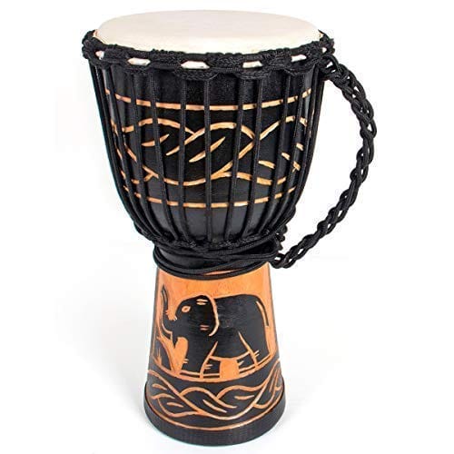 Djembe Drum, AKLOT Tambor Africano Tallado a Mano 8