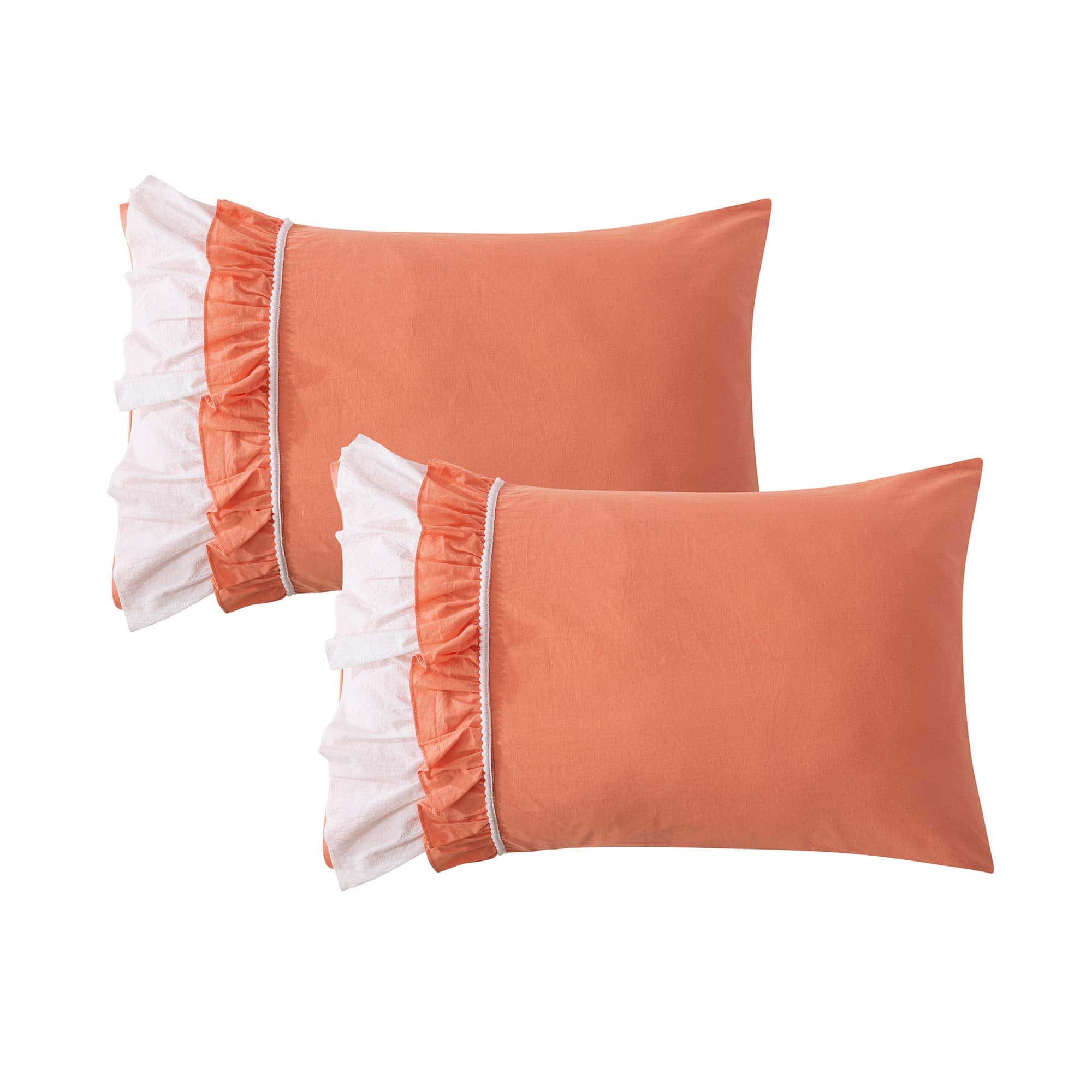 Juego de Ropa de Cama Soffta Shabby Coral Naranja con - Imagen 7