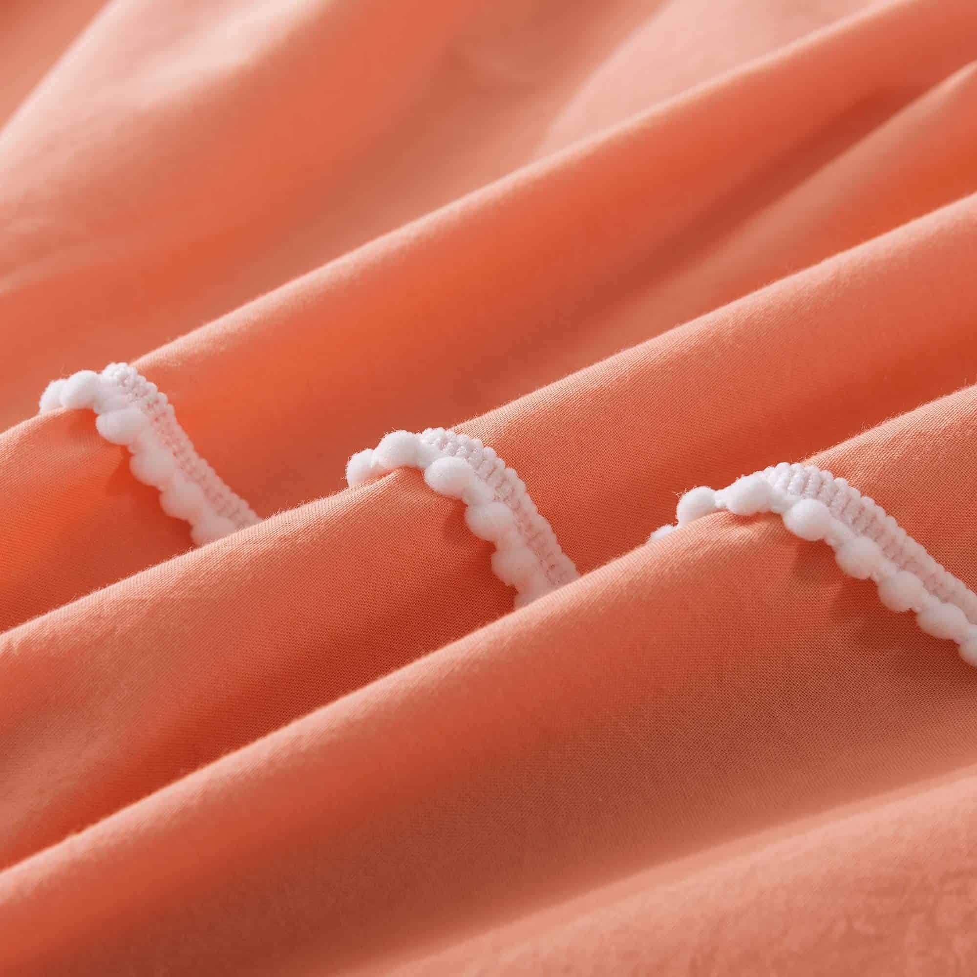 Juego de Ropa de Cama Soffta Shabby Coral Naranja con - Imagen 10