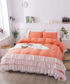 Juego de Ropa de Cama Soffta Shabby Coral Naranja con