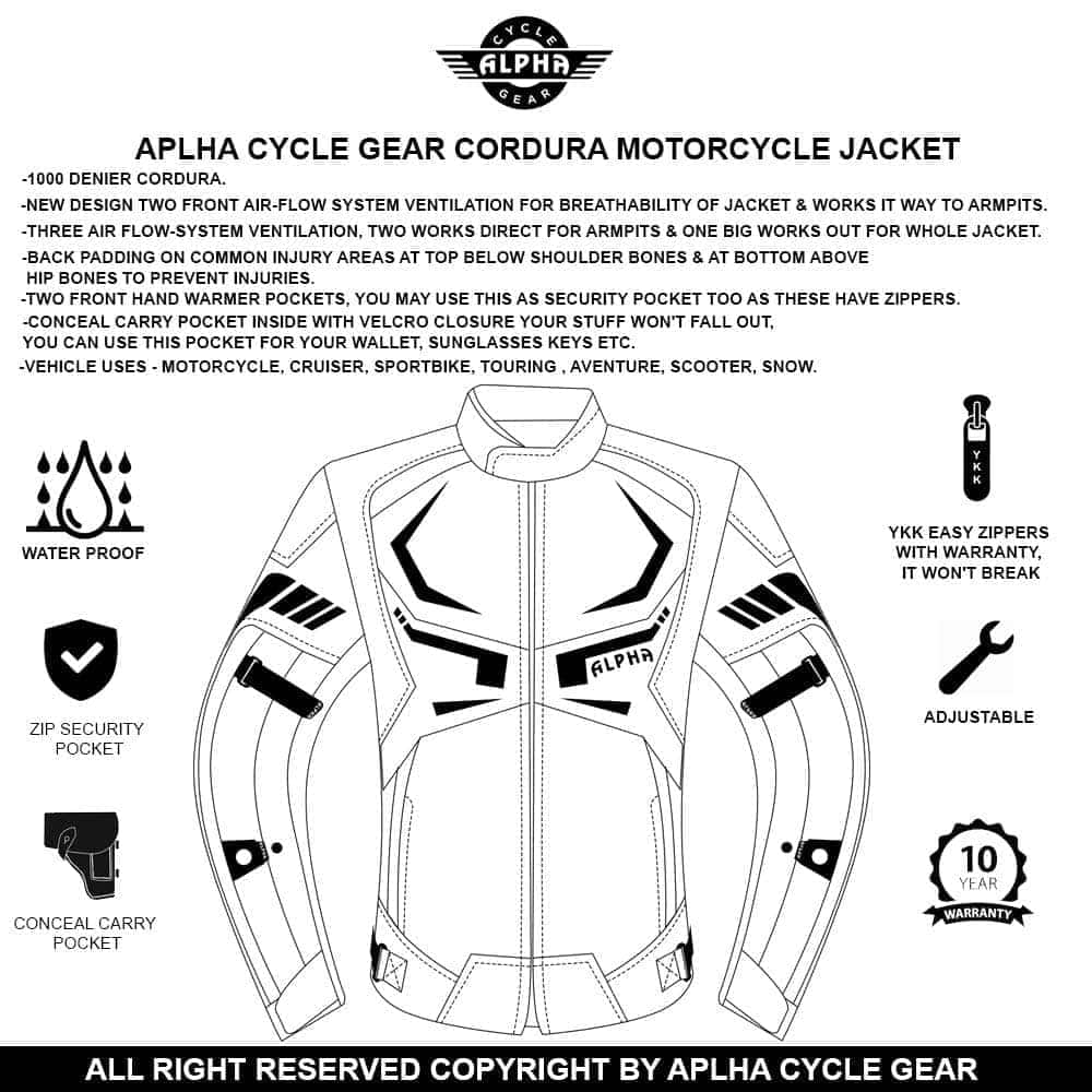 CHAQUETA DE MOTOCICLETA PARA HOMBRES CON REVESTIMIENTO CE - Imagen 4